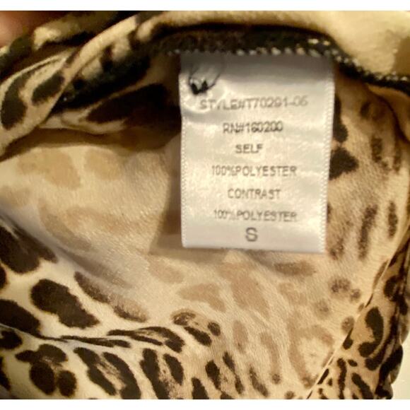 2 Tone Animal Print Blouce Size S - Picture 4 of 6